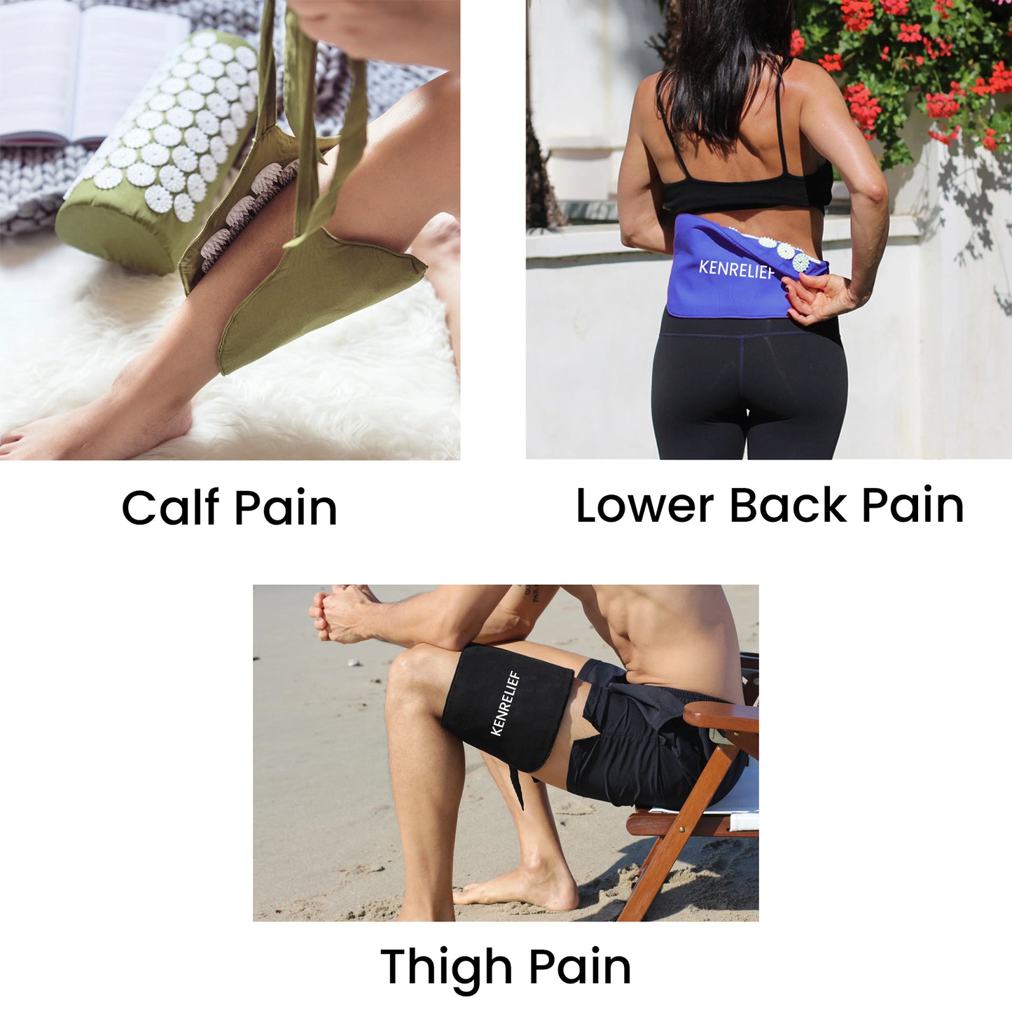 KenRelief All-Day Relief Acupressure Belt (For Lower Back, Thighs, or Calves)