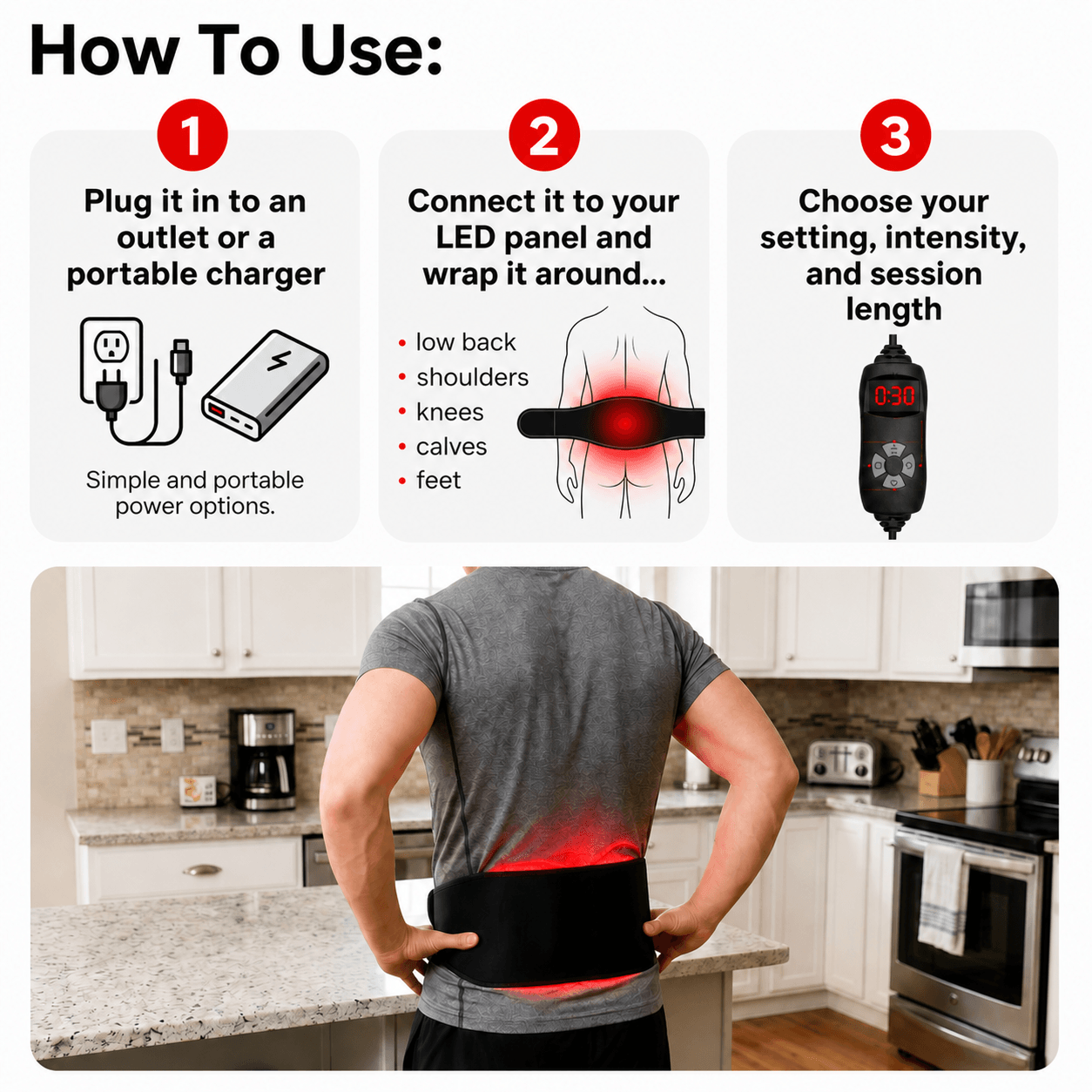 KenRelief Red Light Therapy Wrap - 50% OFF